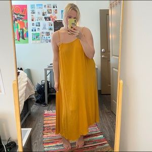 BOOHOO maxi dress with silver hoops